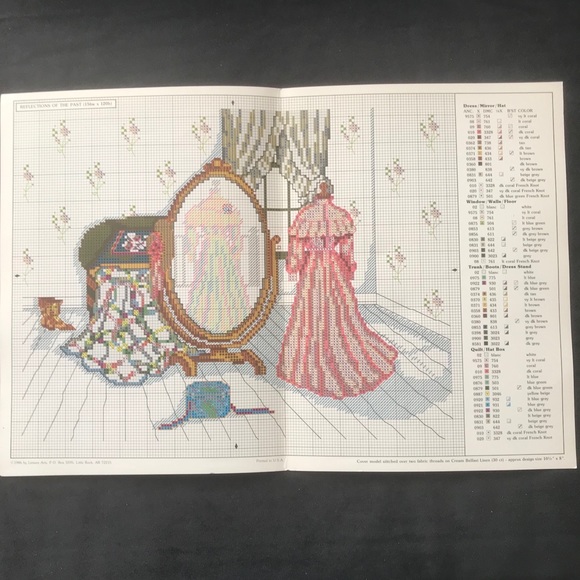 Cross Stitch Pattern Reflections of the Past Paula Vaughan Leaflet 471 Book 5 - Picture 3 of 6